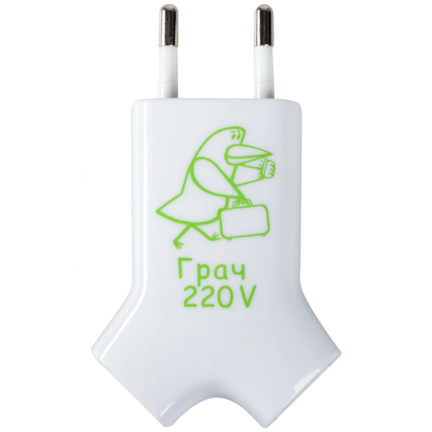 Сетевое зарядное устройство Uniscend Double USB, белое фото 5