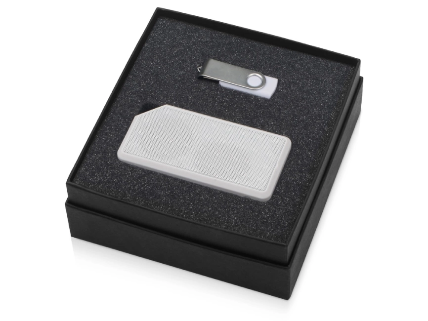 Подарочный набор Move-it с флешкой и портативной колонкой, белый фото 2