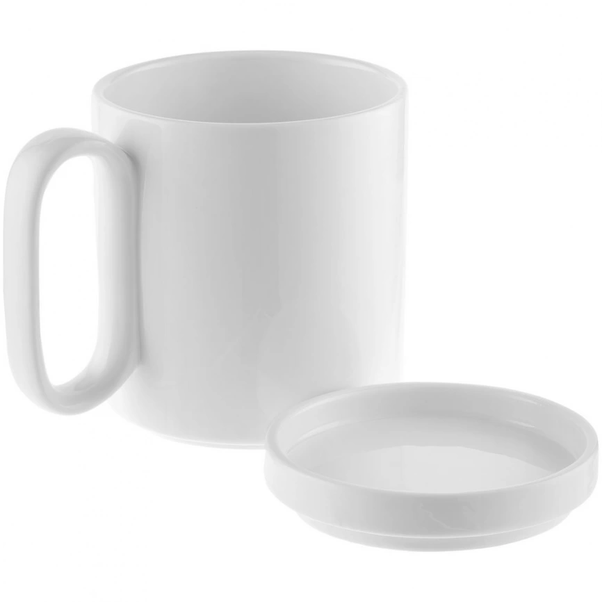 Кружка с подогревом и беспроводной зарядкой dualBase, белая фото 6