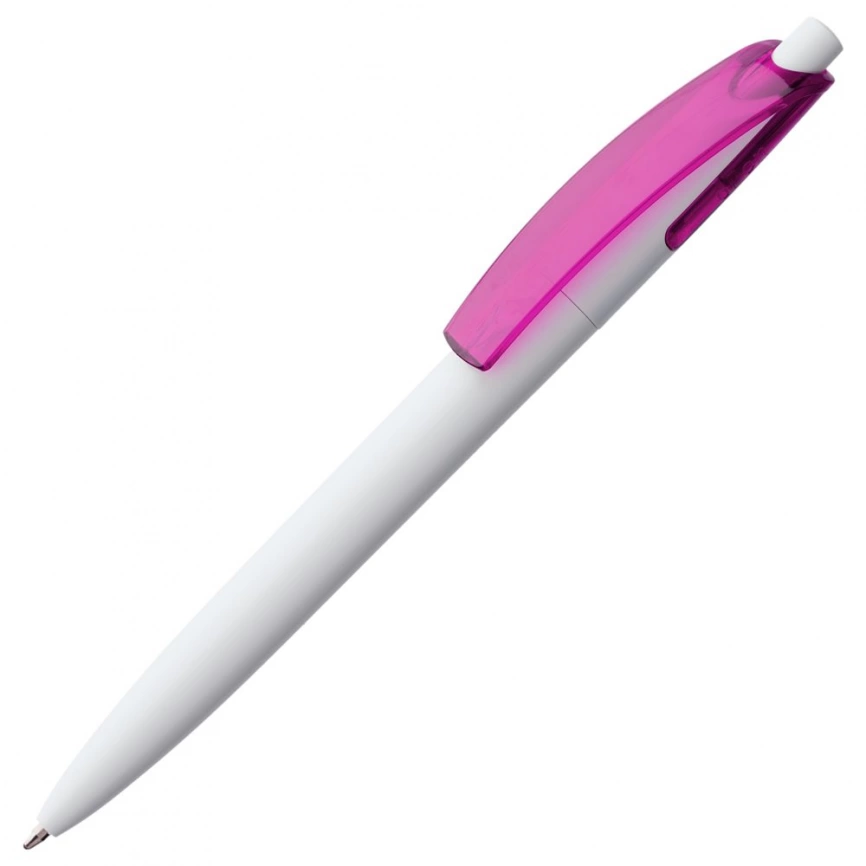 Ручка шариковая Bento, белая с розовым фото 1