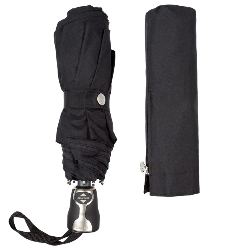 Складной зонт Gran Turismo, черный фото 3