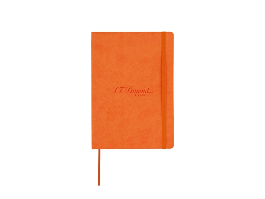 Блокнот Notebook, оранжевая искусcтвенная кожа с логотипом Dupont, формат А5, бумага: линованная фото 1