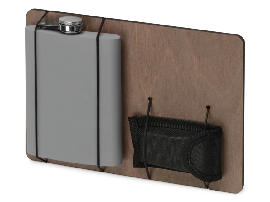 Подарочный набор Путешественник с флягой и мультитулом, светло-серый фото 1