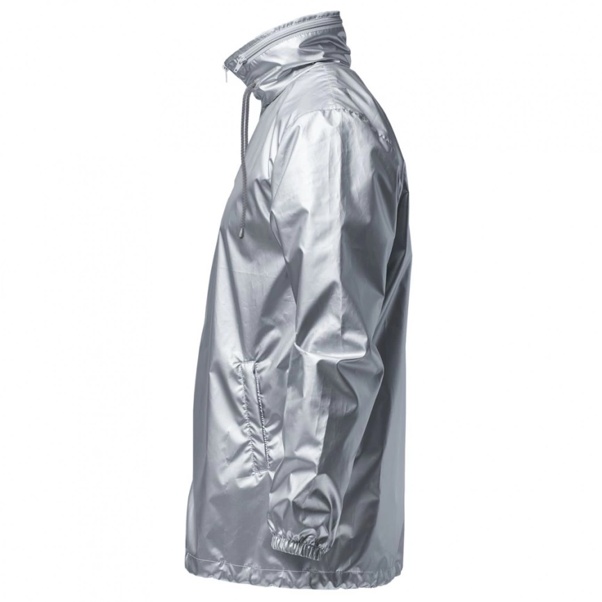 Ветровка Unit Flash, серебристая, размер XXL фото 3