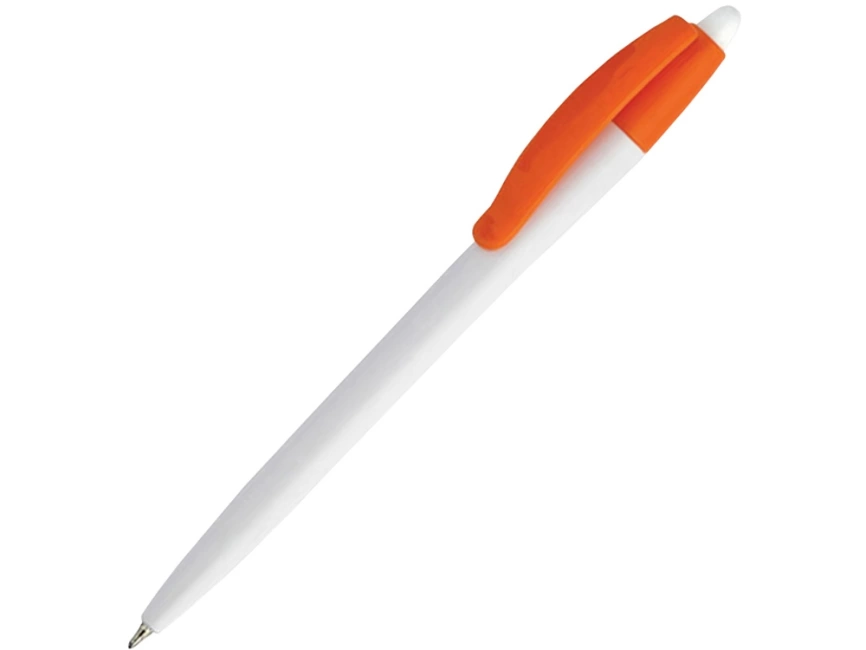 Ручка шариковая Celebrity Пиаф белая с оранжевым фото 1