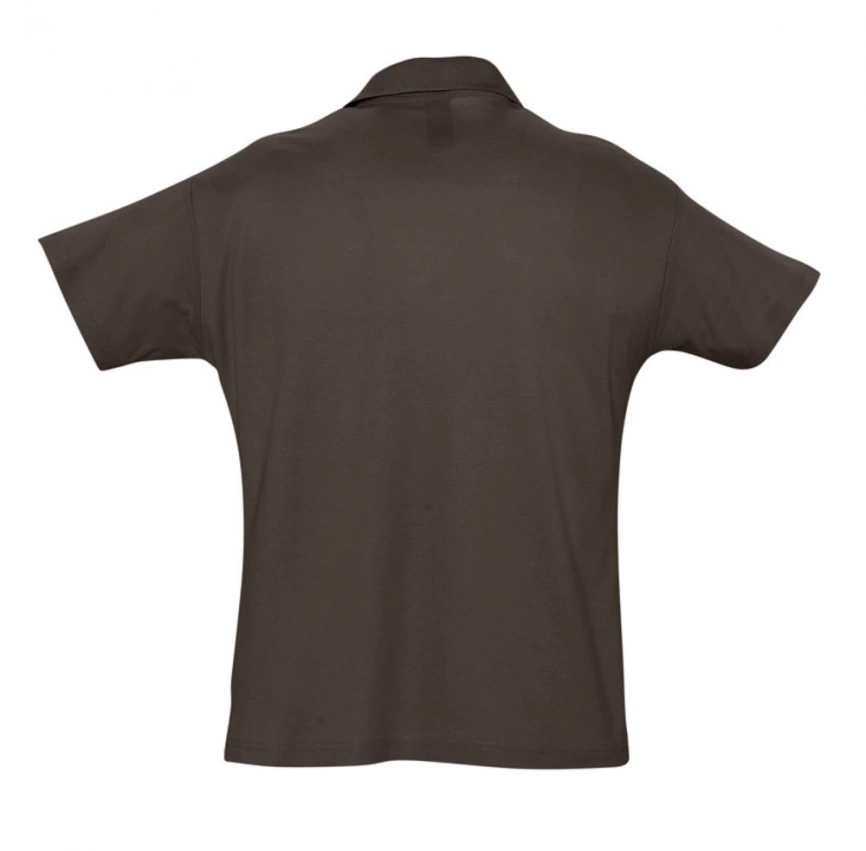Рубашка поло мужская Summer 170 темно-коричневая (шоколад), размер XXL фото 2