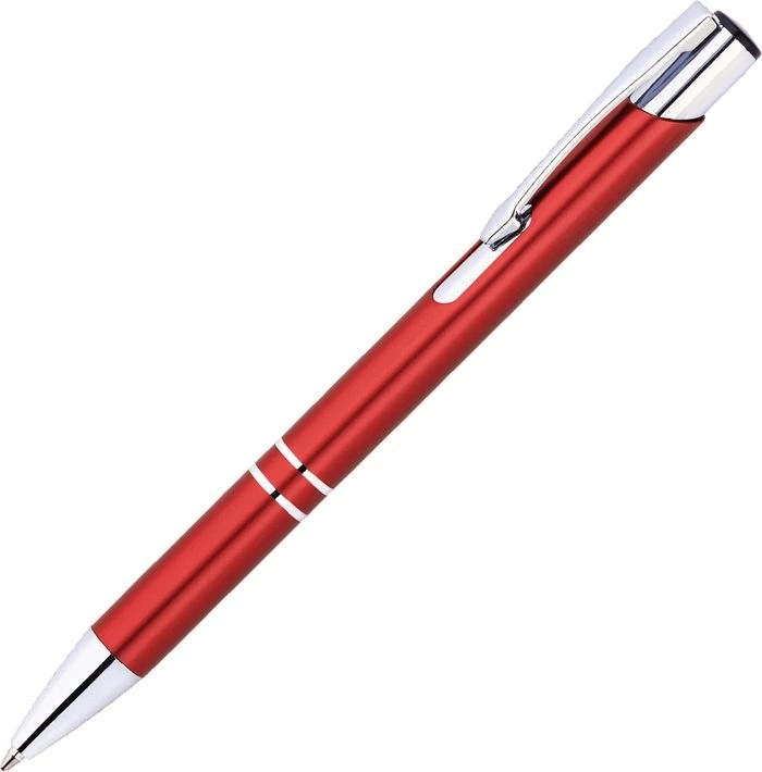 Ручка металлическая KOSKO, красная с серебристым фото 1