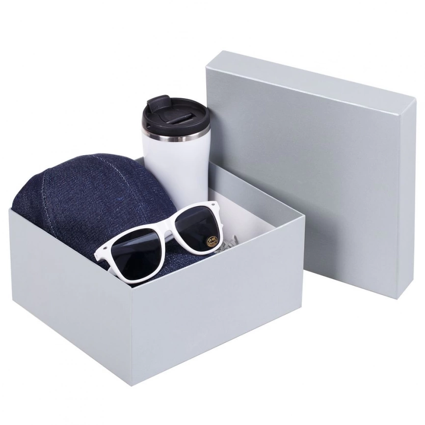 Коробка Satin, большая, серебристая фото 4