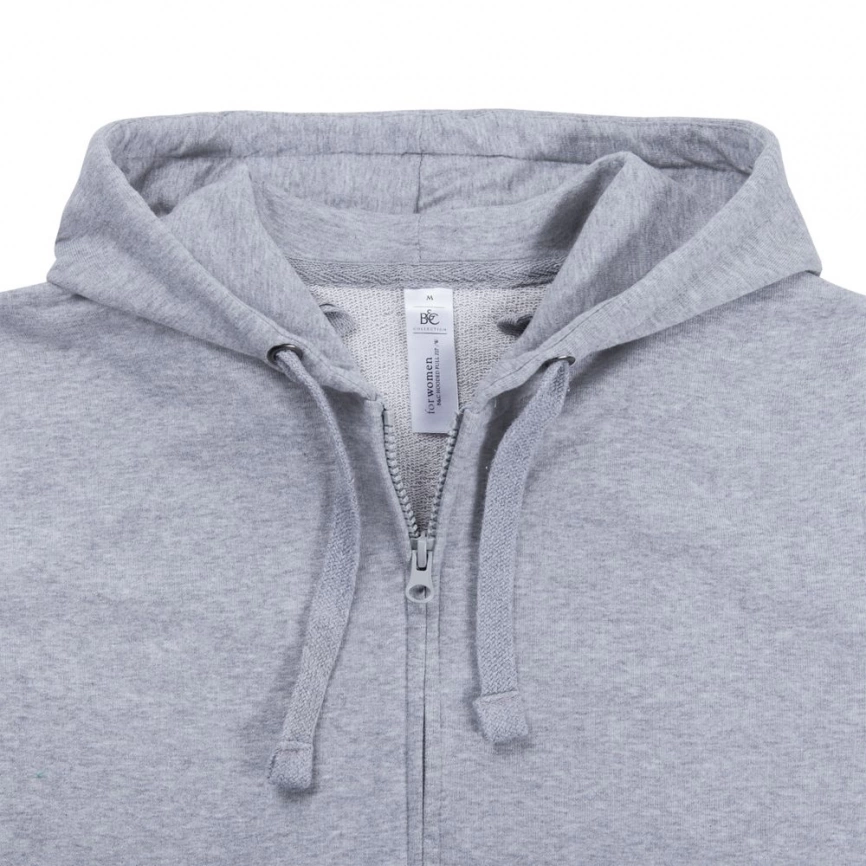 Толстовка женская Hooded Full Zip серый меланж, размер XL фото 4
