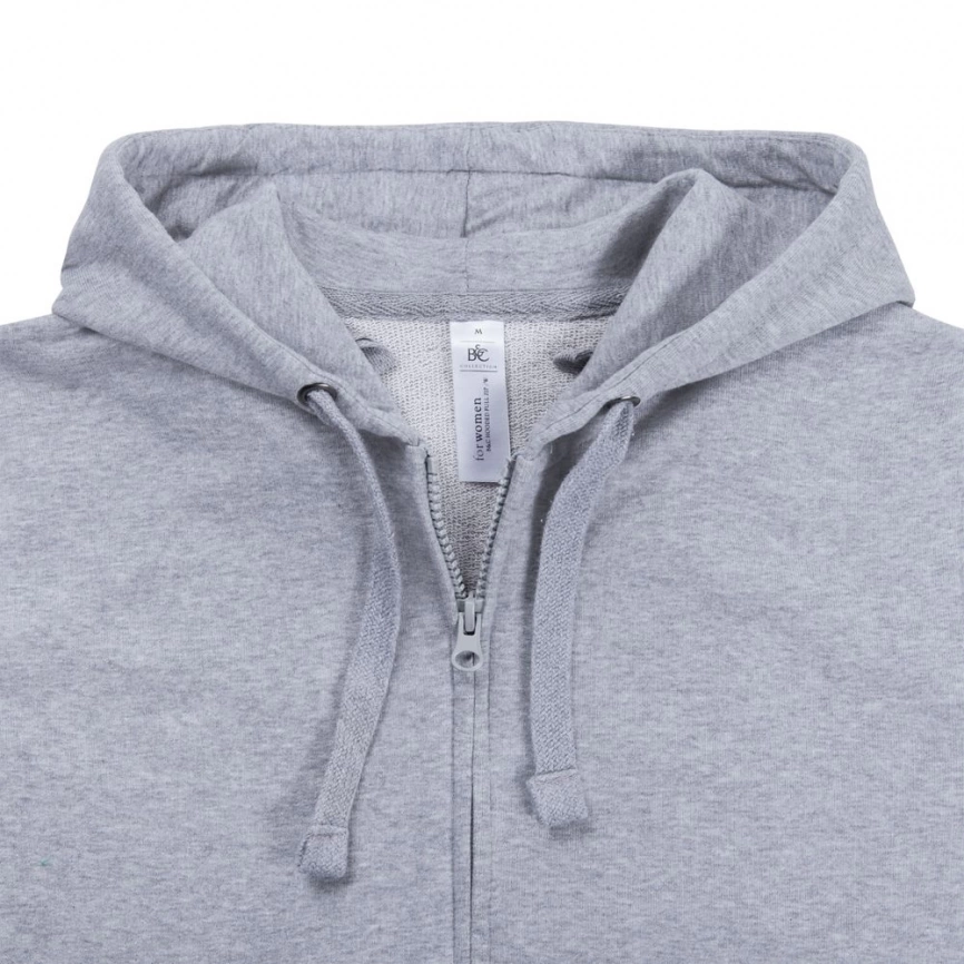 Толстовка женская Hooded Full Zip серый меланж, размер L фото 4
