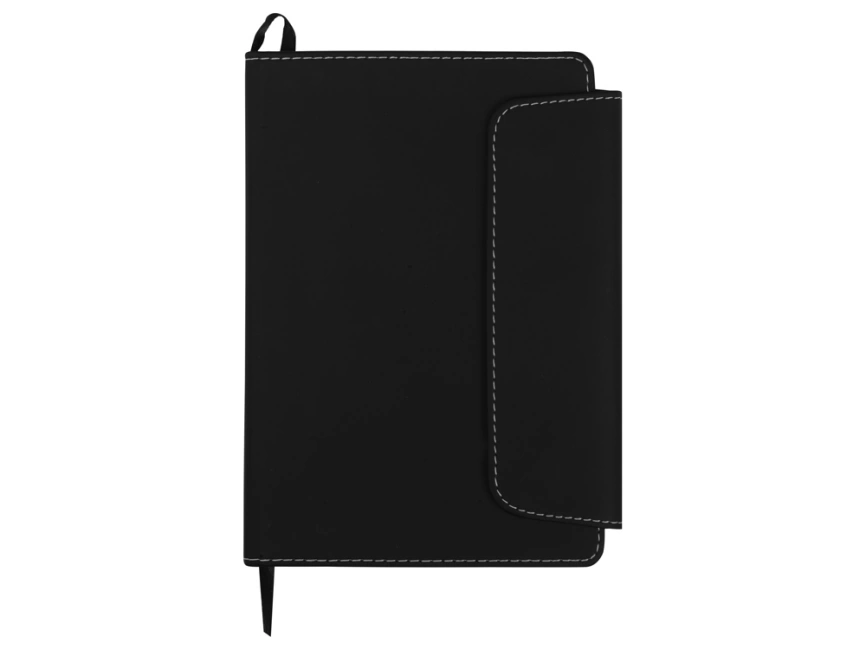 Блокнот A5 Horsens с шариковой ручкой-стилусом, черный фото 4