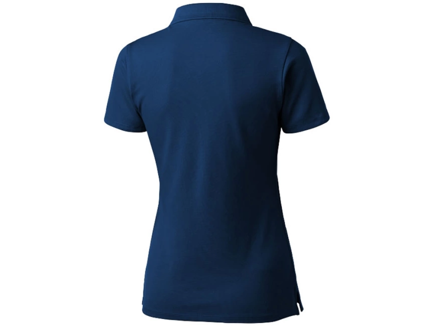 Поло женское с короткими рукавами Hacker, темно-синий/красный фото 3