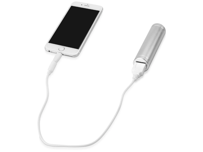 Портативное зарядное устройство Олдбери, 2200 mAh, серебристый фото 2