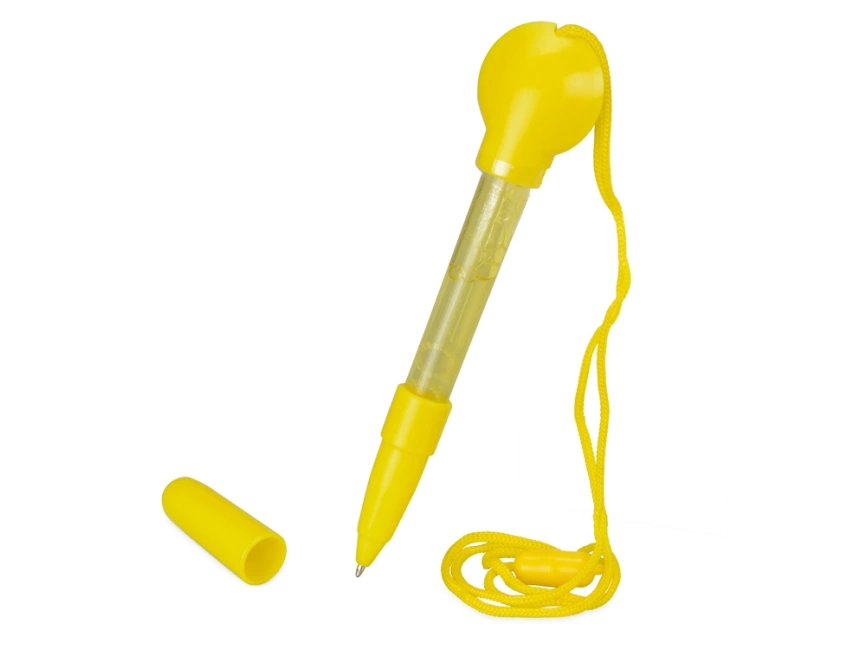 Ручка шариковая с мыльными пузырями, желтый фото 3