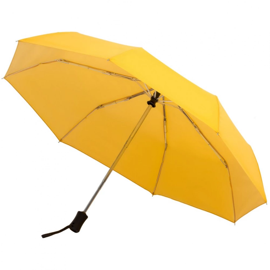 Зонт складной Manifest Color со светоотражающим куполом, желтый фото 3