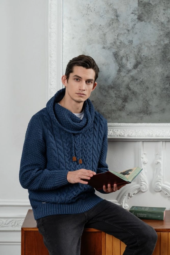 Свитер мужской Warmheart, серый меланж, размер L фото 8