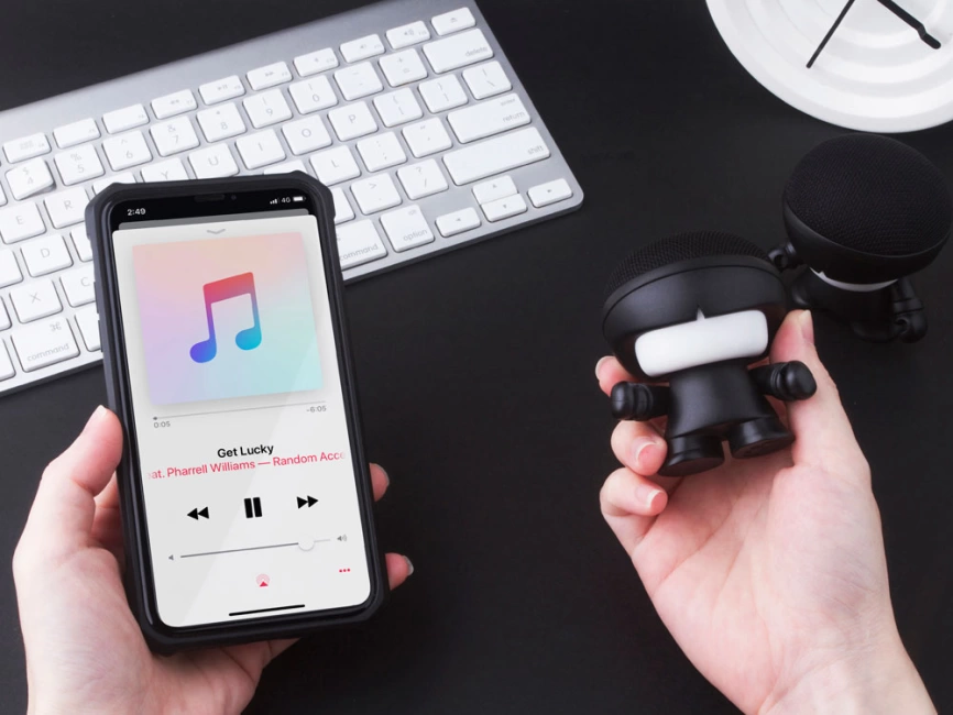 Портативная колонка Bluetooth XOOPAR mini Xboy Metallic, черный фото 4