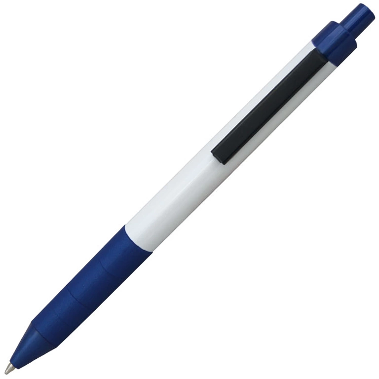 Ручка шариковая, металл, белый/синий фото 2