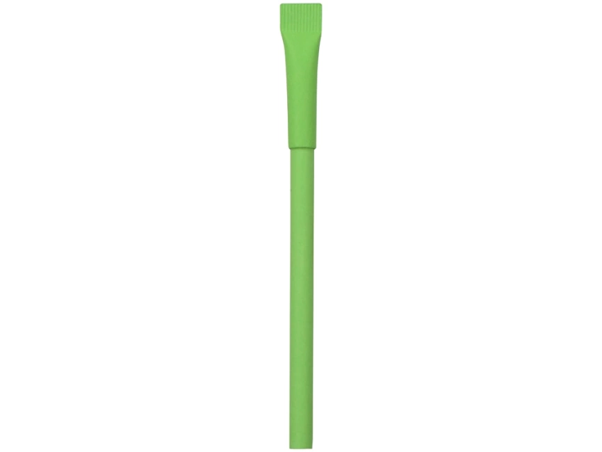 Ручка картонная с колпачком Recycled, зеленое яблоко фото 3