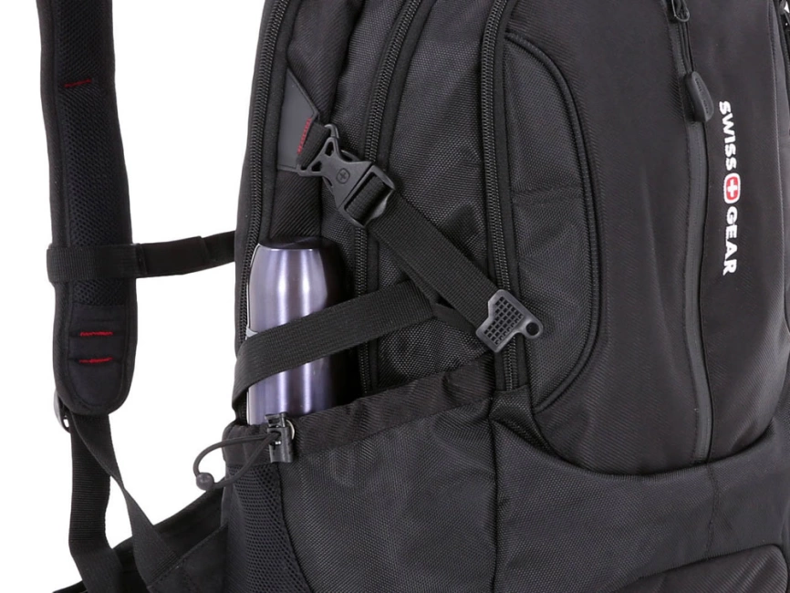 Рюкзак SWISSGEAR, 15, полиэстер 1200D, 36х17х50 см, 30 л, черный/красный фото 6