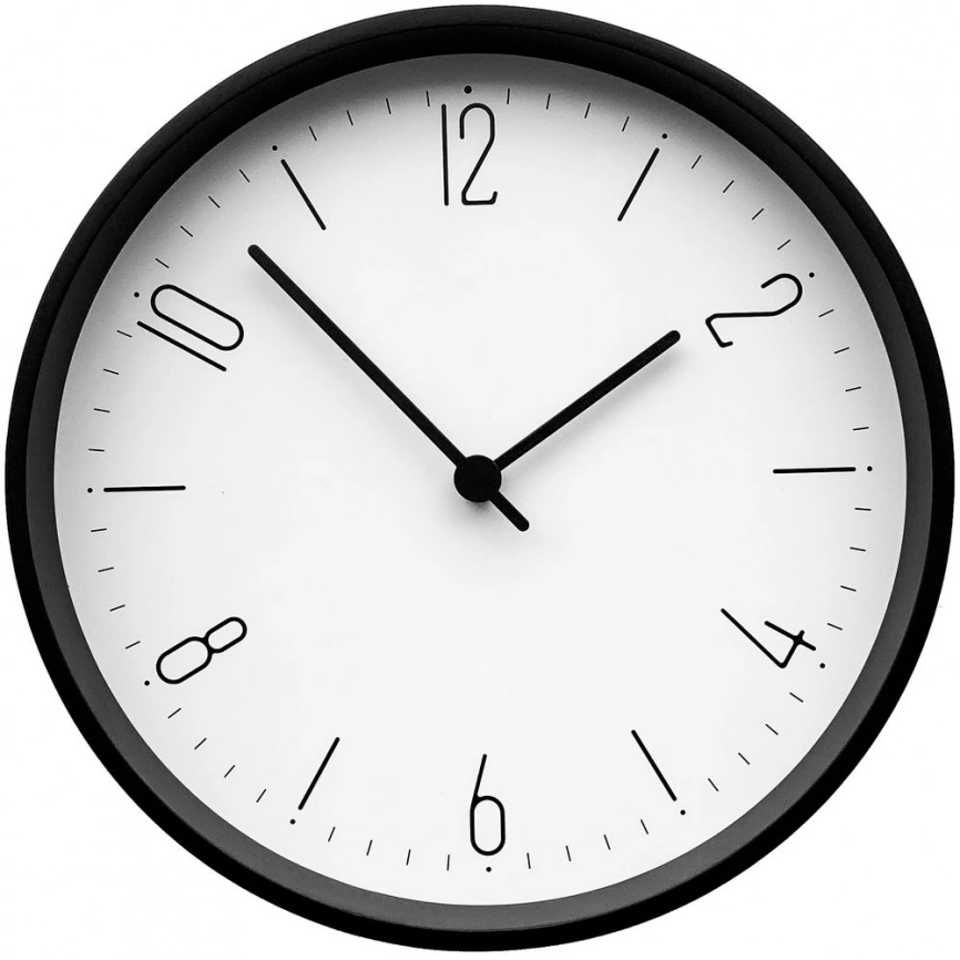 Часы настенные Lander, белые с черным фото 1