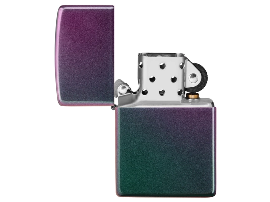 Зажигалка ZIPPO Classic с покрытием Iridescent, латунь/сталь, фиолетовая, матовая, 38x13x57 мм фото 3