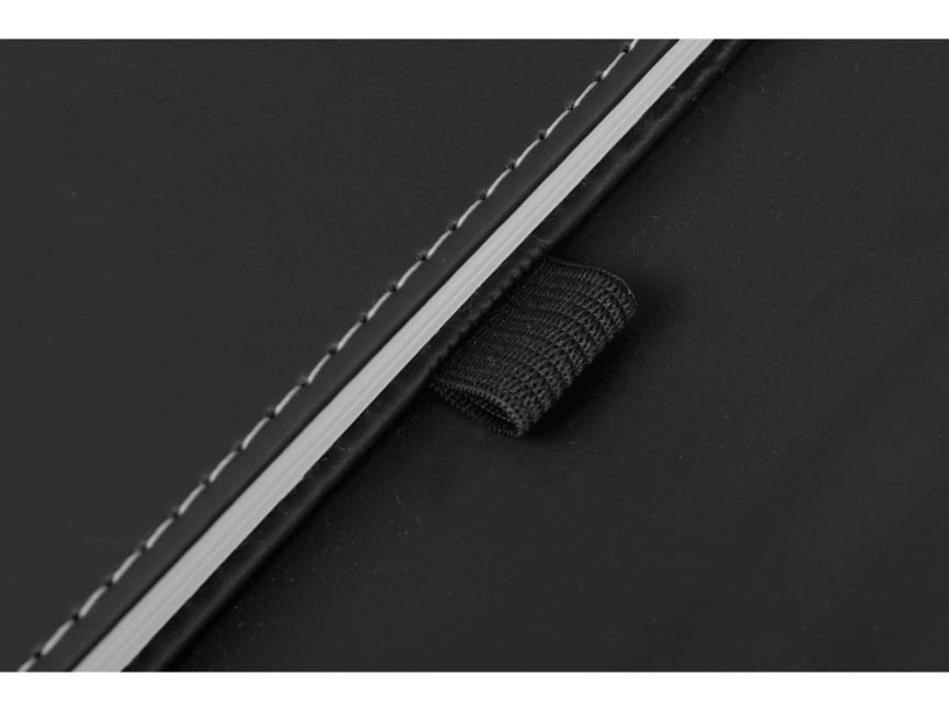 Блокнот A5 Horsens с шариковой ручкой-стилусом, черный фото 6