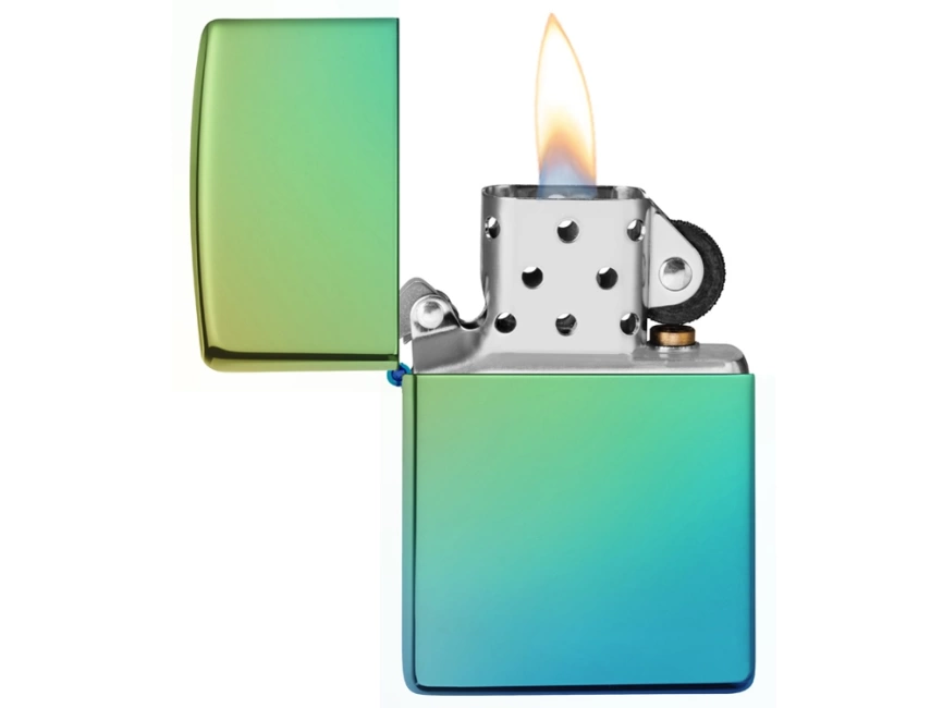 Зажигалка ZIPPO Classic с покрытием High Polish Teal, латунь/сталь, зелёная, глянцевая, 38x13x57 мм фото 5