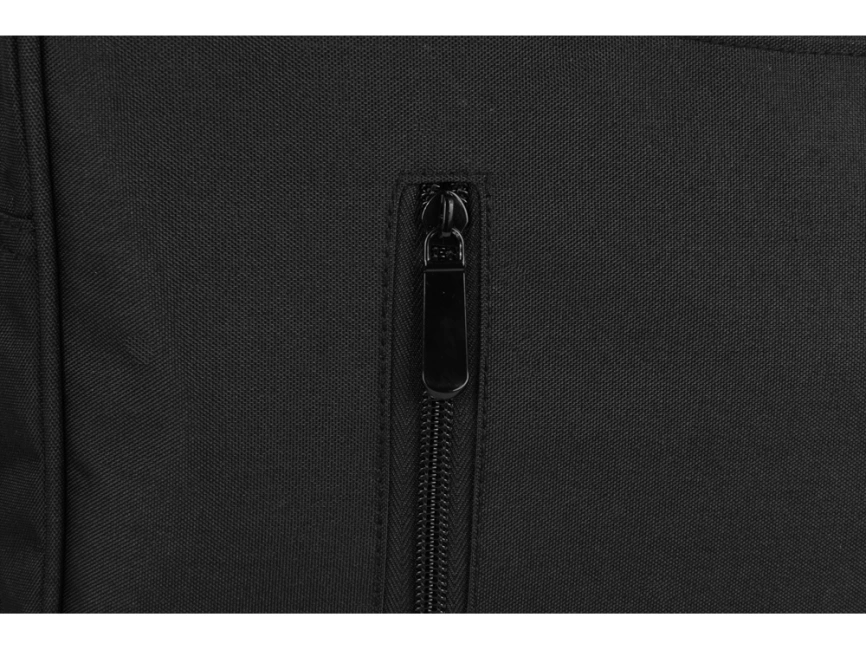Сумка для ноутбука Wing с вертикальным наружным карманом, черный фото 9