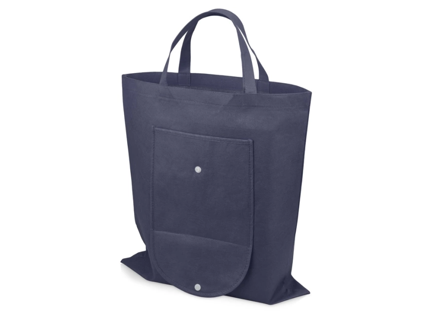Складная сумка Maple из нетканого материала, темно-синий фото 2