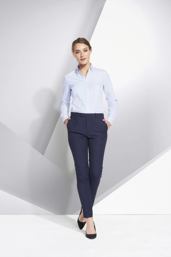 Рубашка женская Beverly Women, белая с синим, размер XL фото 5