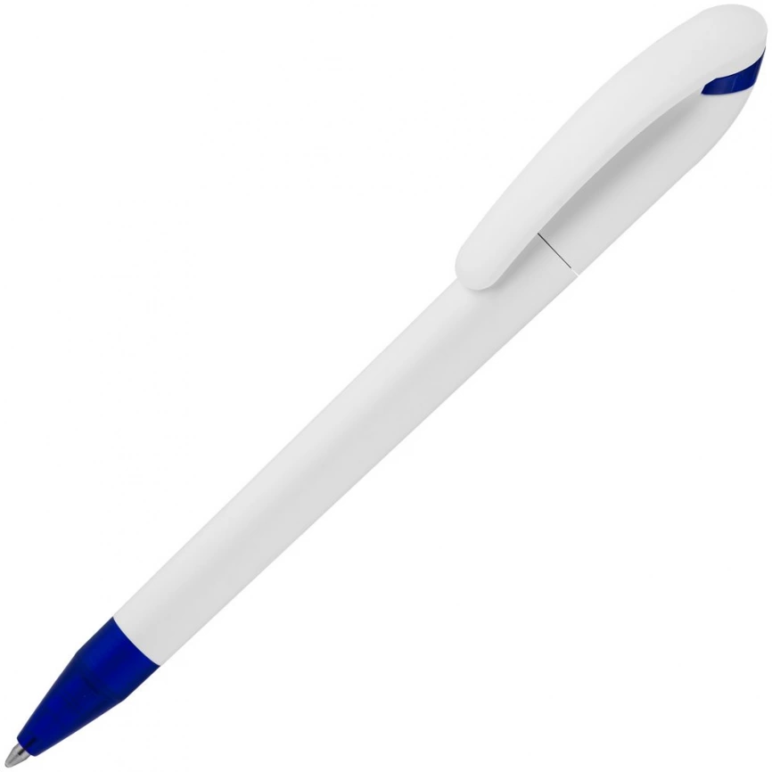 Ручка шариковая Beo Sport, белая с синим фото 4