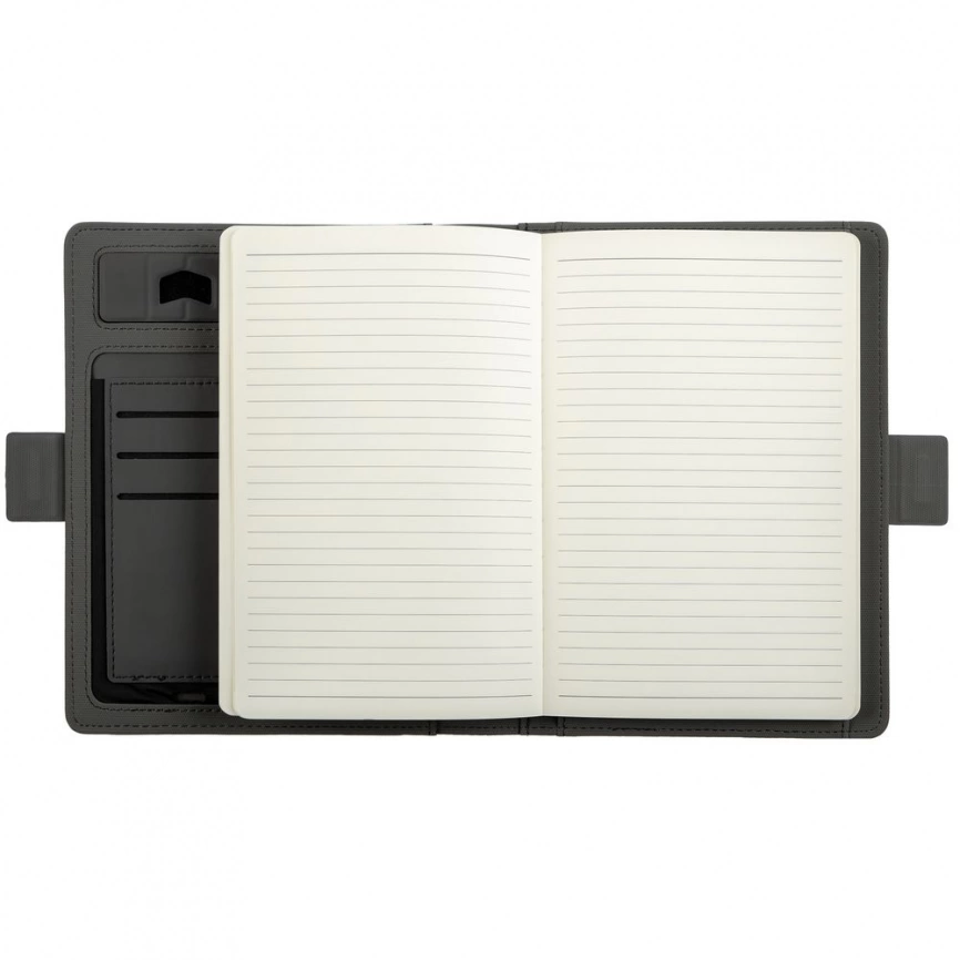 Органайзер Midstream с блокнотом и аккумулятором, черный фото 5