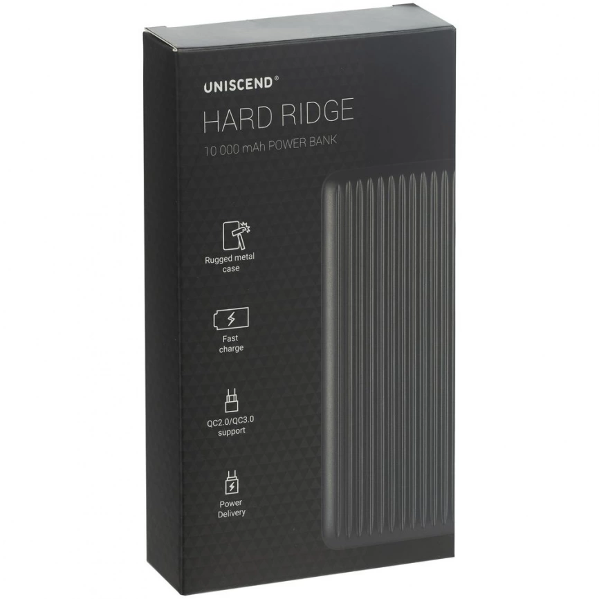 Металлический аккумулятор Hard Ridge, 10000 мАч, серебристый фото 8