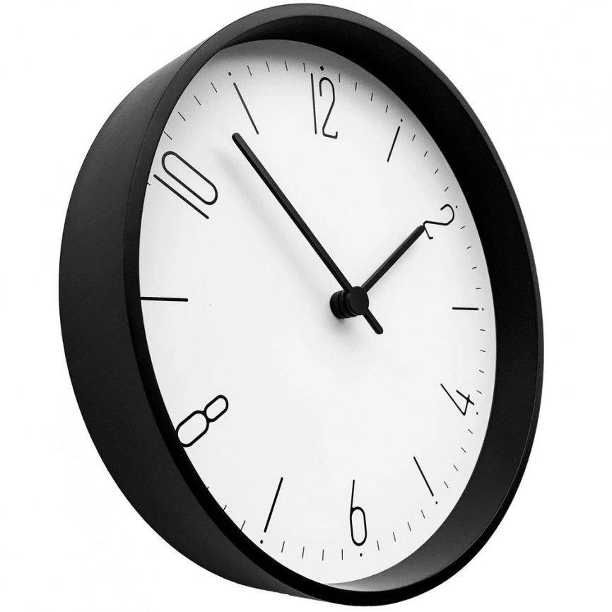 Часы настенные Lander, белые с черным фото 2