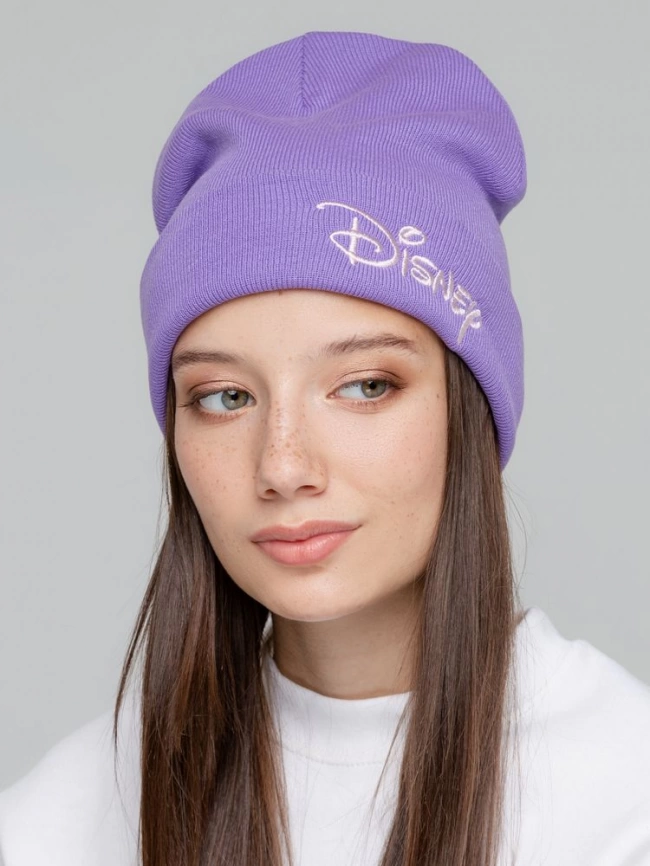 Шапка с вышивкой Disney, фиолетовая фото 3