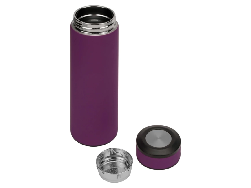 Термос Confident с покрытием soft-touch 420мл, фиолетовый фото 2