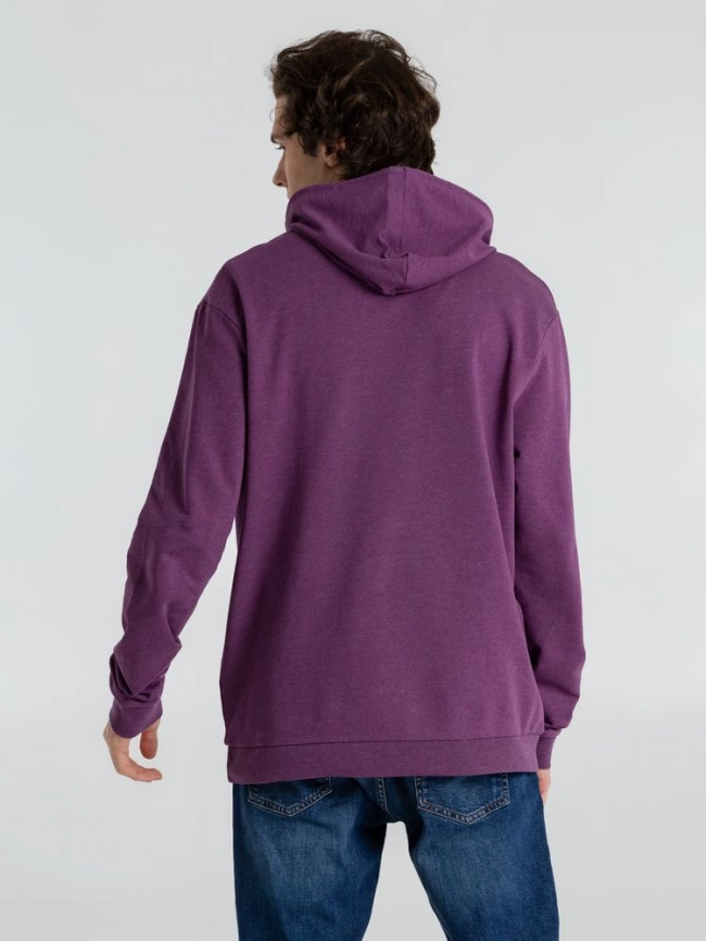 Толстовка с капюшоном унисекс Hoodie, фиолетовый меланж, размер 3XL фото 17