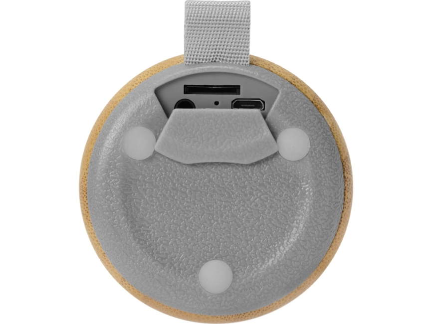 Портативная колонка из бамбука Bongo, натуральный фото 9