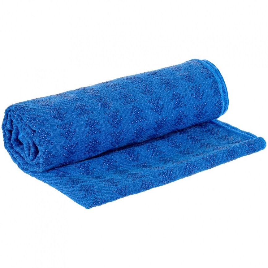 Полотенце-коврик для йоги Zen, синее фото 1