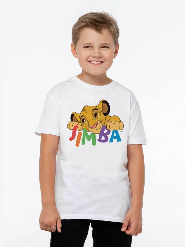 Футболка детская Simba, белая, на рост 118-128 см (8 лет) фото 1