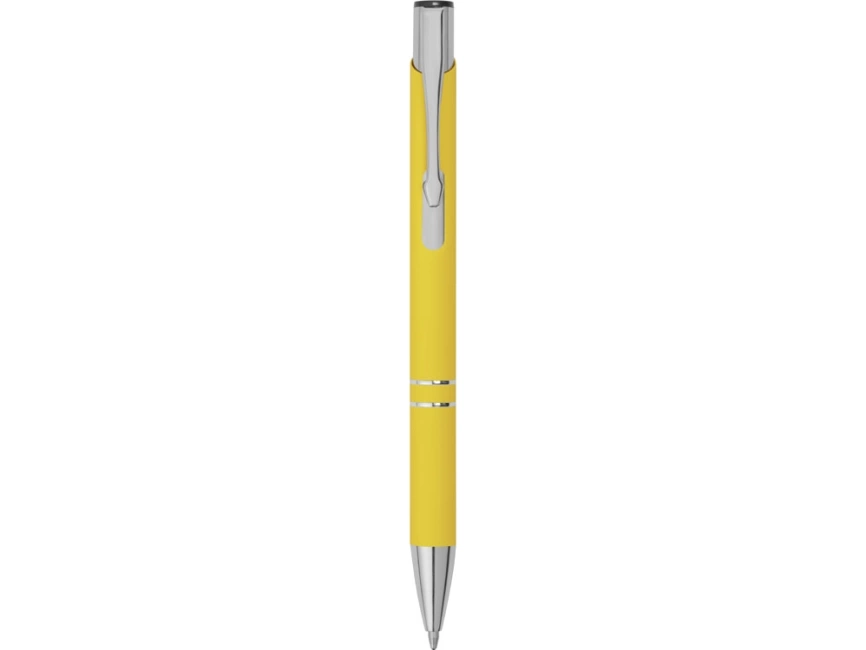 Ручка металлическая шариковая Legend Gum софт-тач, желтый фото 2