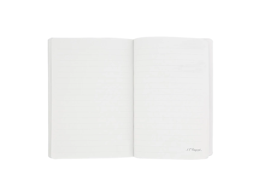 Блокнот Notebook, черная искусcтвенная кожа с логотипом Dupont, формат А5, бумага: линованная фото 2