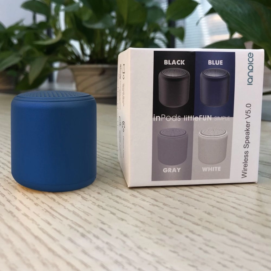 Беспроводная Bluetooth колонка Fosh, тёмно-синяя фото 2