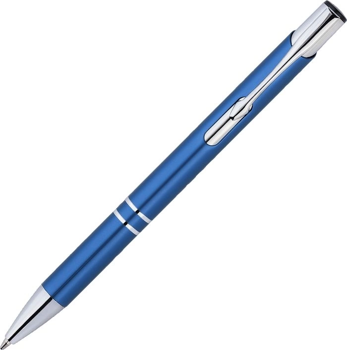 Ручка металлическая KOSKO, синяя с серебристым фото 2
