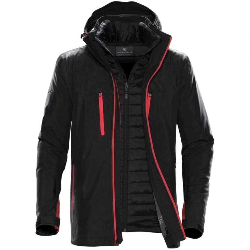 Куртка-трансформер мужская Matrix черная с красным, размер L фото 1