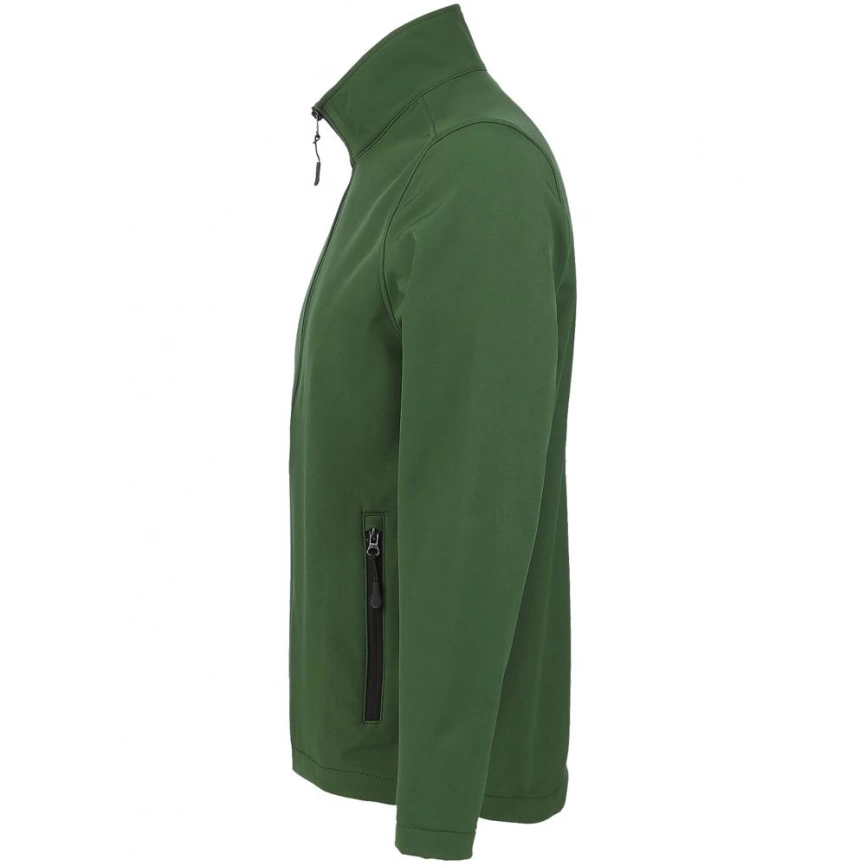Куртка софтшелл мужская Race Men, темно-зеленая, размер M фото 3