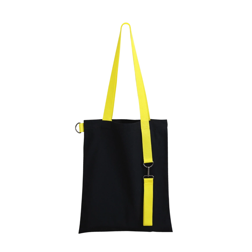 Шоппер Superbag black с ремувкой 4sb (чёрный с жёлтым) фото 1