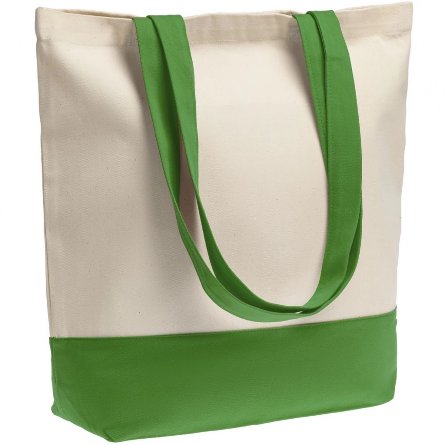 Холщовая сумка Shopaholic, ярко-зеленая фото 1