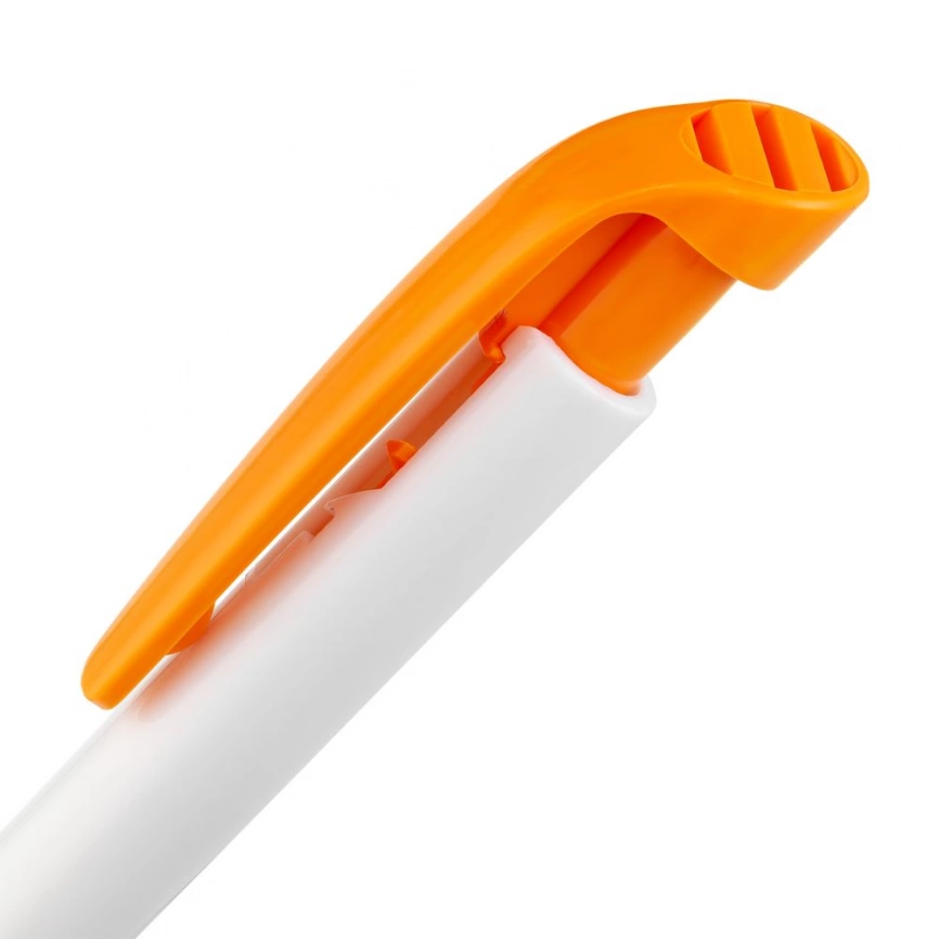 Ручка шариковая Favorite, белая с оранжевым фото 4
